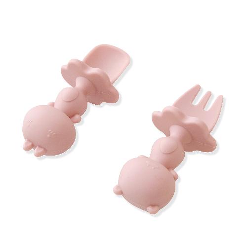 [Korean Import/Jellymom] Silicone spoon & fork